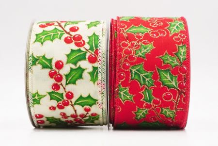 Kerstbes & Hulstbladeren Draadlint_KF9832 (2)